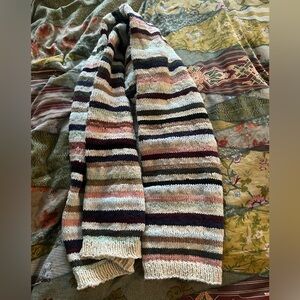 Striped oversized Knit Scarf